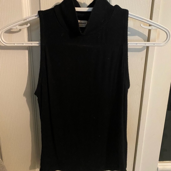 Garage Mock Neck Sleeveless Top Slightly Cropped EUC - Picture 1 of 2